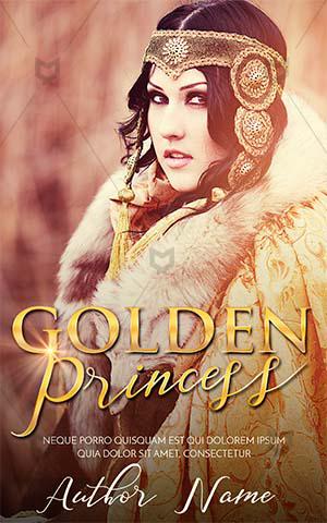 Romance-book-cover-golden-princess-queen-crown-beautiful-girl-knight-woman-design