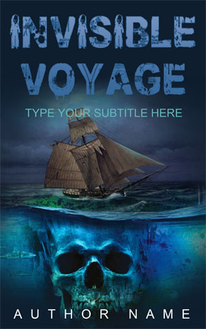 Adventures-book-cover-Voyage-sea-boat-island-ghost-ship-skull