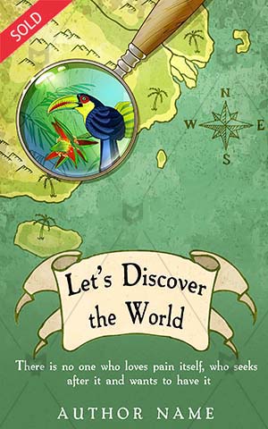 Adventures-book-cover-Nonfiction-Nature-Old-Map-Magnifier-Discover-World-Travel-around-the-world-adventures-Beautiful-Jungle-Tourism