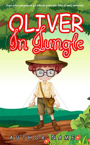 Children-book-cover-kids-boy-jungle-adventure
