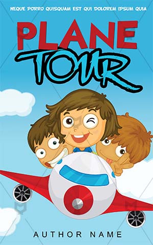 Children-book-cover-kids-plane-Pilot-boys-sky