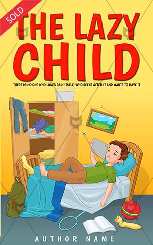 Children-book-cover-lazy-child-cartoon