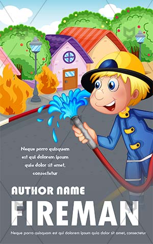 Children-book-cover-kids-fire-village-story