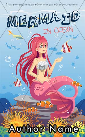 Children-book-cover-mermaid-kids-sea-story-under