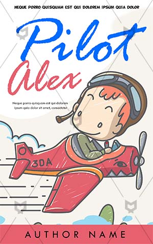 Children-book-cover-pilot-airplane-tour-kids-story