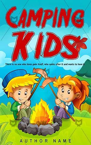 Children-book-cover-camping-fun-kids