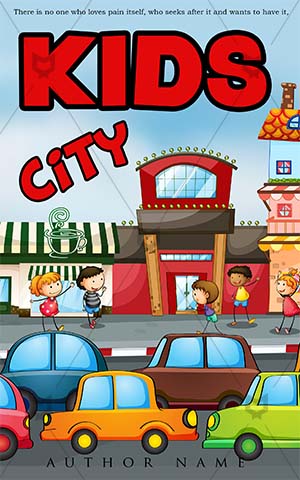 Children-book-cover-kids-city-traffic-school