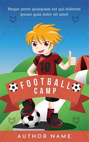 Children-book-cover-kids-children-play-football-boy-camp