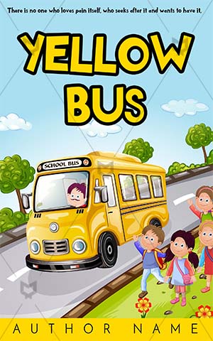 Children-book-cover-kids-school-trip-camp-bus