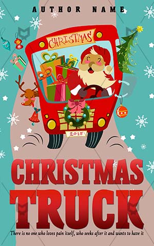 Children-book-cover-christmas-santa-truck