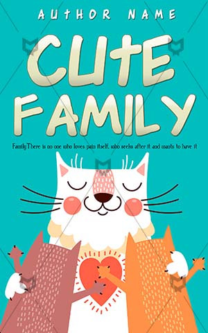 Children-book-cover-cartoon-cat-family