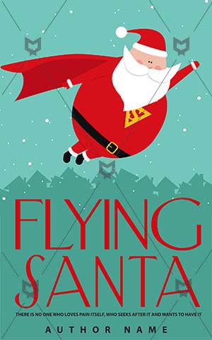 Children-book-cover-kids-flying-santa