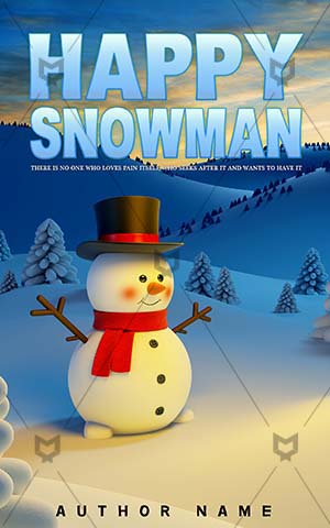 Children-book-cover-snowman-happy-kids