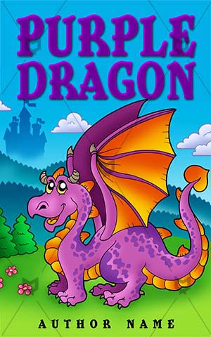 Children-book-cover-kids-purple-dragon