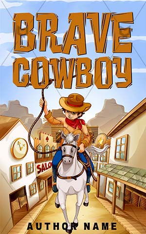 Children-book-cover-kids-cowboy-brave