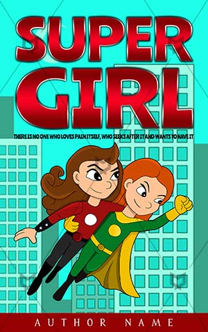 Children-book-cover-cartoon-super-girl