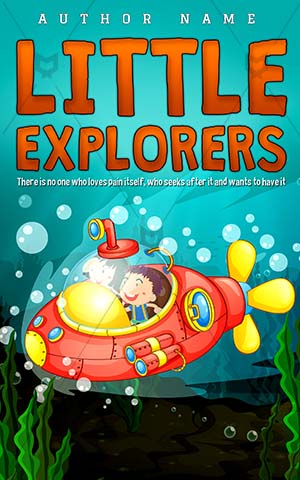 Children-book-cover-Adventure-Kids-story-books-Little-Explore-Exploring-Sous-Seaweeds-Ocean-Underwater-Deep-Submarine-Drawing
