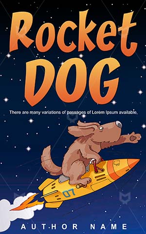Children-book-cover-Dog-Rocket-Fun-Vector-Super-dog-cartoon-Flying-Animal-Superhero-Books-covers-for-kids-Spaceship-Courage-Jet-Comic