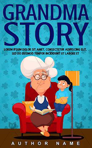 Children-book-cover-Drawing-Grandma-Kids-Story-Cartoon-grandma-and-granddaughter-Book-Reading-Vector-Happy-Cute