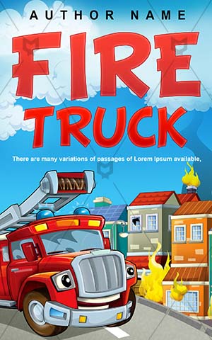 Children-book-cover-Fairy-tale-Fire-brigade-fighters-Fantasy-Illustration-Beautiful-Book-covers-designs-for-kids-Firefighter-Emergency