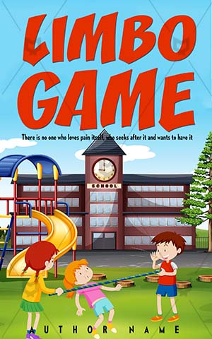 Children-book-cover-Kids-Playing-Limbo-Cover-kids-play-Bar-Play-Child-Illustration-Happy-Slide-Schoolyard-Entertainment-with-bar