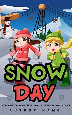 Children-book-cover-Kids-Playing-Snow-Childhood-Illustration-Happy-Holiday-Skiing-Sport-Coloring-Book-Story
