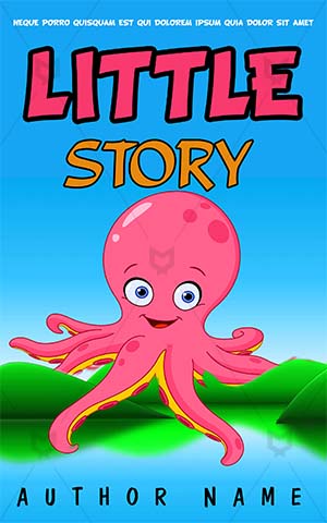Children-book-cover-octopus-pink-kids-coloring