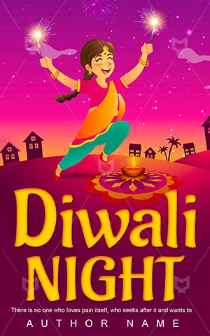 Children-book-cover-Oil-lamp-Diwali-Children's-design-ideas-Graphic-Celebration-Happy-Indian-Hinduism-Traditional-Deepavali-Festival
