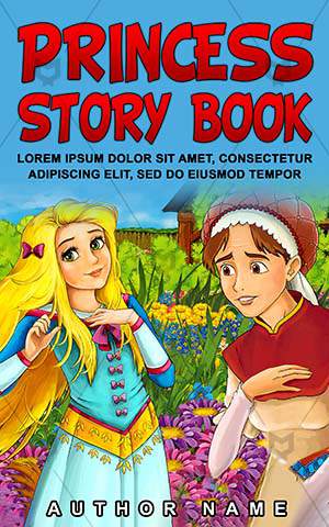 Children-book-cover-pretty-fairy-tale-princess-fantasy-Illustration