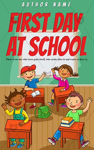 Children-book-cover-school-Kids-Class-Classroom-Vector-School-Work-Desk-Drawing-Preschooler