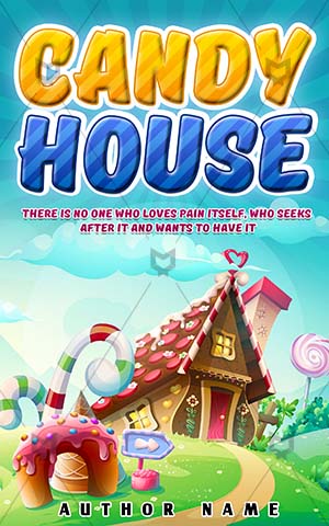 Children-book-cover-Sweet-Candy-Cookie-House-Illustration-Tasty-Dessert-Cartoon-Childhood-Lollipop-Home-Fantasy