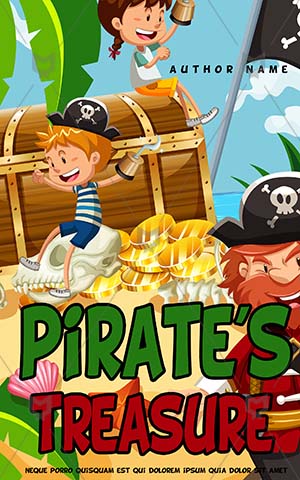Children-book-cover-Treasure-Kid-Pirate-Island-Picture-Boy-Childhood-Kids-Story-Sea-Ride-Gold
