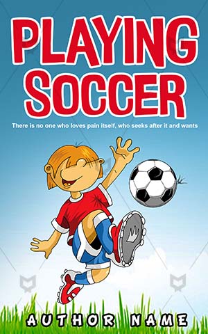 Children-book-cover-Vector-Play-Little-Soccer-Cover-kids-play-Kids-players-Game-Sports-Fun-design-for-Football-Playing