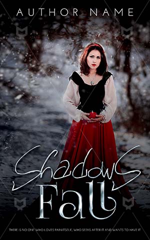 Fantasy-book-cover-Beautiful-Female-Woman-Princess-Scary-Snow-with