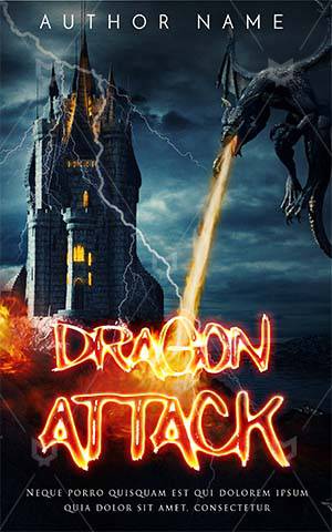 Fantasy-book-cover-dragon-attack-fire-kingdom