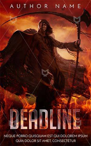 Fantasy-book-cover-Ghost-Scary-killer-fire-with-covers-deadtime