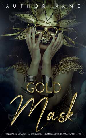 Fantasy-book-cover-gold-mask-hidden-face-women-with