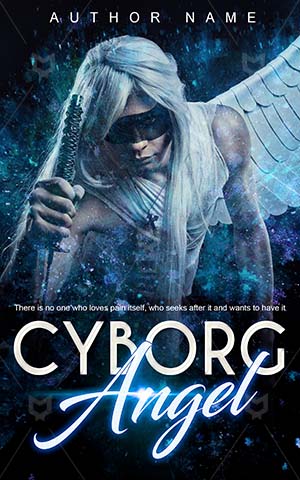 Fantasy-book-cover-Heaven-Guardian-Angel-Premade-fantasy-covers-Girl-Wing-Cyborg-Blue-angel-Dark