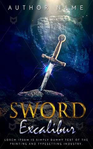Fantasy-book-cover-sword-excalibur-underwater