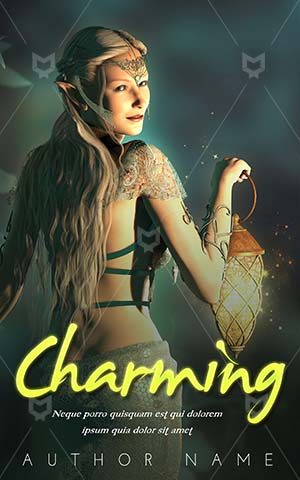 Fantasy-book-cover-woman-witch-lantern-night-magic-Sparkle-Elf-Blonde-Magical-Twinkle-Enchanting