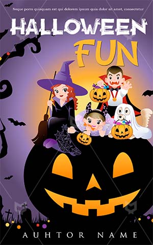 Horror-book-cover-halloween-pumpkin-kids-witch-scary-party