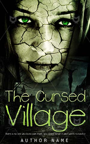 Horror-book-cover-Face-Skin-Woman-Village-The-Cursed-Scary-covers-Sad-face-Beautiful-Person-Damaged-Dried-Rough-Broken-Soil-Mask-Sadness