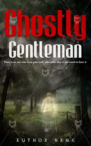 Horror-book-cover-Man-Ghost-Gentleman-Book-ghost-Stone-Path-Old-Walking-design-Trees-Spirit-Fog-Night-Figure-Forest
