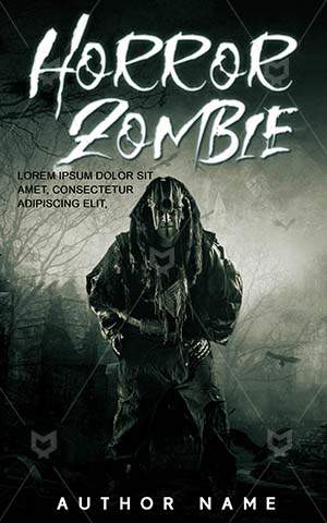 Horror-book-cover-brave-fighter-zombie-halloween-dark