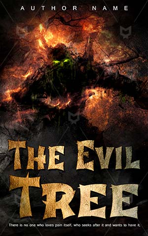 Horror-book-cover-Scary-Evil-Tree-Fantasy-tree-man-Colorful-Illustration-Man-Dark-Fog-Forest-Fairy-tale-Monster-Shrub