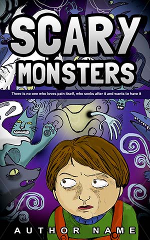 Horror-book-cover-Scary-Monsters-Young-Danger-stories-Child-Dark-Imagination-Nightmares-Spooky-Scared