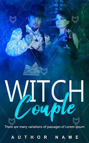Horror-book-cover-Woman-Magic-Forecast-Witch-Halloween-Feelings-Magician-Couple-Romantic-design-Wizard