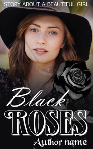 Romance-book-cover-love-story-beautiful-girl-black-rose-fiction-dress