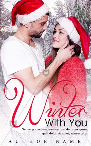 Romance-book-cover-Red-Young-Couple-Romantic-story-Closeness-Together-Happy-for-Christmas-Attractive