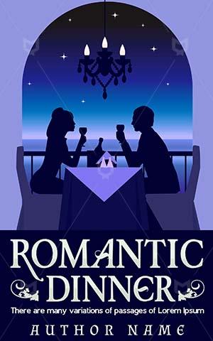 Romance-book-cover-Romantic-Premade-covers-romance-Date-Dinner-dinner-party-Restaurant-Drink-Eating-Love-Illustration-Night